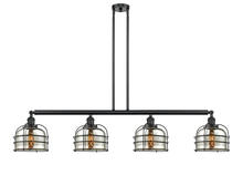 Innovations Lighting 214-BK-G78-CE-LED - Bell Cage - 4 Light - 53 inch - Matte Black - Stem Hung - Island Light