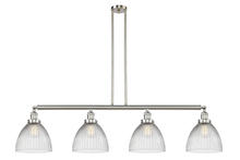 Innovations Lighting 214-SN-G222-LED - Seneca Falls - 4 Light - 51 inch - Brushed Satin Nickel - Stem Hung - Adjustable Island Light