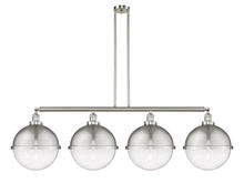 Innovations Lighting 214-SN-HFS-124-SN-LED - Hampden - 4 Light - 58 inch - Brushed Satin Nickel - Stem Hung - Adjustable Island Light