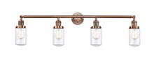 Innovations Lighting 215-AC-G312 - Dover - 4 Light - 43 inch - Antique Copper - Adjustable Bath Vanity Light