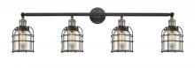 Innovations Lighting 215-BAB-G58-CE-LED - Bell Cage - 4 Light - 43 inch - Black Antique Brass - Adjustable Bath Vanity Light