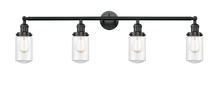 Innovations Lighting 215-BK-G312 - Dover - 4 Light - 43 inch - Matte Black - Adjustable Bath Vanity Light