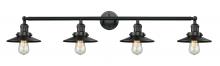 Innovations Lighting 215-BK-M6-LED - Railroad - 4 Light - 44 inch - Matte Black - Adjustable Bath Vanity Light