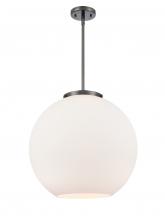 Innovations Lighting 221-1S-BK-G121-18-LED - Athens - 1 Light - 18 inch - Matte Black - Stem Hung - Pendant