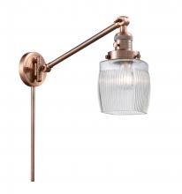 Innovations Lighting 237-AC-G302-LED - Colton - 1 Light - 8 inch - Antique Copper -Adjustable Swing Arm