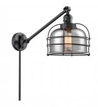Innovations Lighting 237-BK-G73-CE-LED - Bell Cage - 1 Light - 8 inch - Matte Black -Adjustable Swing Arm