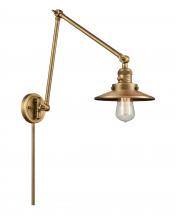 Innovations Lighting 238-BB-M4-LED - Railroad - 1 Light - 8 inch - Brushed Brass -Adjustable Swing Arm
