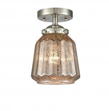 Innovations Lighting 284-1C-SN-G146 - Chatham - 1 Light - 7 inch - Brushed Satin Nickel - Semi-Flush Mount
