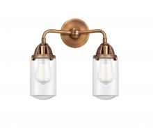 Innovations Lighting 288-2W-AC-G312-LED - Dover - 2 Light - 13 inch - Antique Copper - Bath Vanity Light