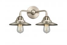 Innovations Lighting 288-2W-SN-M2-SN-LED - Railroad - 2 Light - 16 inch - Brushed Satin Nickel - Bath Vanity Light