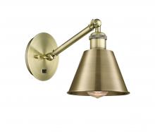 Innovations Lighting 317-1W-AB-M8-LED - Smithfield - 1 Light - 7 inch - Antique Brass - Adjustable Sconce