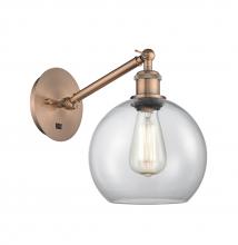 Innovations Lighting 317-1W-AC-G122-8-LED - Athens - 1 Light - 8 inch - Antique Copper - Adjustable Sconce