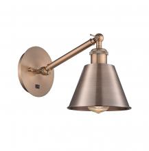 Innovations Lighting 317-1W-AC-M8-LED - Smithfield - 1 Light - 7 inch - Antique Copper - Adjustable Sconce