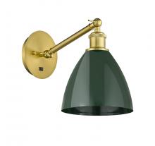 Innovations Lighting 317-1W-SG-MBD-75-GR-LED - Plymouth - 1 Light - 8 inch - Satin Gold - Adjustable Sconce