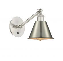 Innovations Lighting 317-1W-SN-M8-LED - Smithfield - 1 Light - 7 inch - Brushed Satin Nickel - Adjustable Sconce