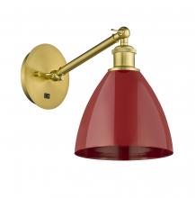 Innovations Lighting 317-1W-SN-MBD-75-RD-LED - Plymouth - 1 Light - 8 inch - Brushed Satin Nickel - Adjustable Sconce