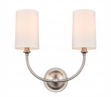 Innovations Lighting 372-2W-SN-S1-LED - Giselle - 2 Light - 15 inch - Brushed Satin Nickel - Sconce