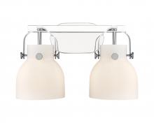 Innovations Lighting 423-2W-PC-G412-6WH - Pilaster II Bell - 2 Light - 17 inch - Polished Chrome - Bath Vanity Light
