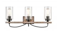 Innovations Lighting 442-3W-BK-G4424 - Paladin - 3 Light - 24 inch - Matte Black - Bath Vanity Light