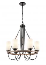 Innovations Lighting 442-6CR-BK-G4421-LED - Paladin - 6 Light - 25 inch - Matte Black - Chain Hung - Chandelier