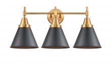 Innovations Lighting 447-3W-SG-M13-BK-LED - Appalachian - 3 Light - 26 inch - Satin Gold - Bath Vanity Light