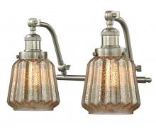 Innovations Lighting 515-2W-SN-G146 - Chatham - 2 Light - 18 inch - Brushed Satin Nickel - Adjustable Bath Vanity Light