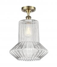 Innovations Lighting 516-1C-AB-G212-LED - Springwater - 1 Light - 12 inch - Antique Brass - Semi-Flush Mount