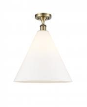 Innovations Lighting 516-1C-AB-GBC-161-LED - Berkshire - 1 Light - 16 inch - Antique Brass - Semi-Flush Mount