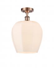Innovations Lighting 516-1C-AC-G461-12-LED - Norfolk - 1 Light - 12 inch - Antique Copper - Semi-Flush Mount