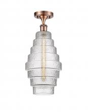 Innovations Lighting 516-1C-AC-G672-8 - Cascade - 1 Light - 8 inch - Antique Copper - Semi-Flush Mount