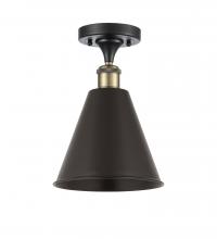 Innovations Lighting 516-1C-BAB-MBC-8-BK - Berkshire - 1 Light - 8 inch - Black Antique Brass - Semi-Flush Mount