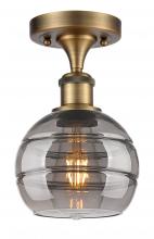 Innovations Lighting 516-1C-BB-G556-6SM - Rochester - 1 Light - 6 inch - Brushed Brass - Semi-Flush Mount