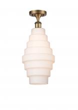 Innovations Lighting 516-1C-BB-G671-8-LED - Cascade - 1 Light - 8 inch - Brushed Brass - Semi-Flush Mount