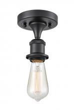 Innovations Lighting 516-1C-BK-LED - Bare Bulb - 1 Light - 5 inch - Matte Black - Semi-Flush Mount