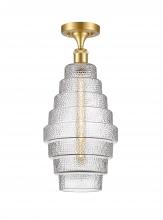 Innovations Lighting 516-1C-SG-G672-8 - Cascade - 1 Light - 8 inch - Satin Gold - Semi-Flush Mount