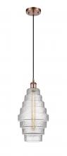 Innovations Lighting 516-1P-AC-G672-8 - Cascade - 1 Light - 8 inch - Antique Copper - Cord hung - Mini Pendant