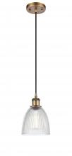 Innovations Lighting 516-1P-BB-G382-LED - Castile - 1 Light - 6 inch - Brushed Brass - Cord hung - Mini Pendant
