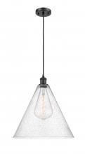 Innovations Lighting 516-1P-BK-GBC-164-LED - Berkshire - 1 Light - 16 inch - Matte Black - Cord hung - Pendant