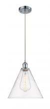 Innovations Lighting 516-1P-PC-GBC-122-LED - Berkshire - 1 Light - 12 inch - Polished Chrome - Cord hung - Mini Pendant