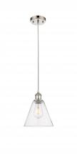 Innovations Lighting 516-1P-PN-GBC-84-LED - Berkshire - 1 Light - 8 inch - Polished Nickel - Cord hung - Mini Pendant