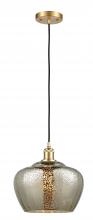 Innovations Lighting 516-1P-SG-G96-L-LED - Fenton - 1 Light - 11 inch - Satin Gold - Cord hung - Mini Pendant