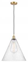 Innovations Lighting 516-1P-SG-GBC-164-LED - Berkshire - 1 Light - 16 inch - Satin Gold - Cord hung - Pendant