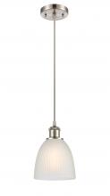 Innovations Lighting 516-1P-SN-G381-LED - Castile - 1 Light - 6 inch - Brushed Satin Nickel - Cord hung - Mini Pendant