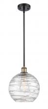 Innovations Lighting 516-1S-BAB-G1213-10-LED - Athens Deco Swirl - 1 Light - 10 inch - Black Antique Brass - Mini Pendant