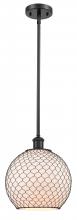 Innovations Lighting 516-1S-BK-G121-10CBK-LED - Farmhouse Chicken Wire - 1 Light - 10 inch - Matte Black - Mini Pendant