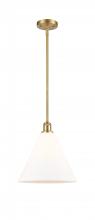Innovations Lighting 516-1S-SG-GBC-121-LED - Berkshire - 1 Light - 12 inch - Satin Gold - Mini Pendant