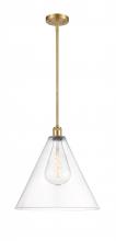 Innovations Lighting 516-1S-SG-GBC-162-LED - Berkshire - 1 Light - 16 inch - Satin Gold - Pendant