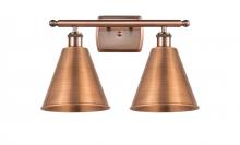 Innovations Lighting 516-2W-AC-MBC-8-AC-LED - Berkshire - 2 Light - 18 inch - Antique Copper - Bath Vanity Light