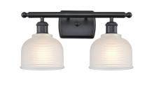 Innovations Lighting 516-2W-BK-G411-LED - Dayton - 2 Light - 16 inch - Matte Black - Bath Vanity Light