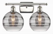 Innovations Lighting 516-2W-PN-G556-8SM - Rochester - 2 Light - 18 inch - Polished Nickel - Bath Vanity Light